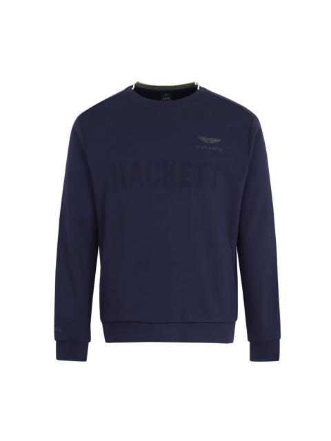 HACKETT LONDON Men Navy Blue Printed Sweatshirt