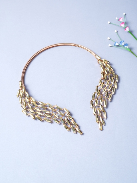 Golden Peacock Gold Choker Necklace