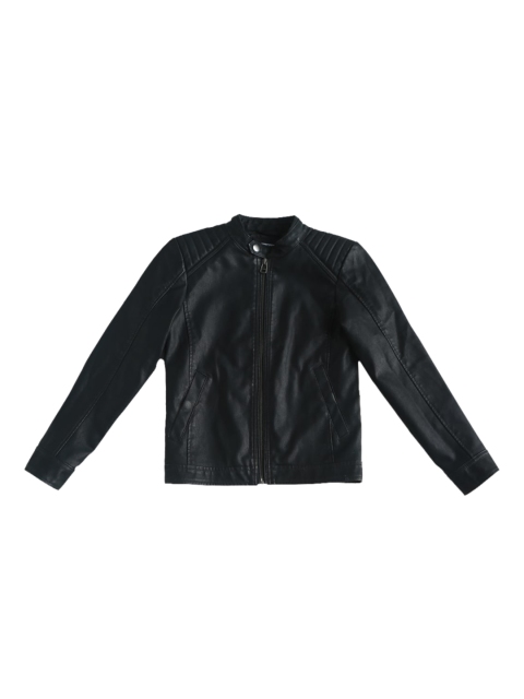 Jack & Jones Boys Black Biker Jacket