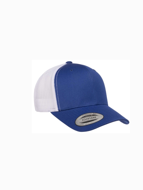 FLEXFIT Unisex Blue & White Colourblocked Baseball Cap