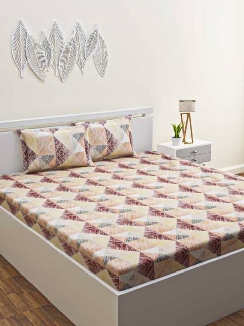 HOME AFFAIRS Unisex Brown Geometric 220 TC Premium King Bedsheet with 2 Pillow Covers
HOME AFFAIRS Unisex Brown Geometric 220 TC Premium King Bedsheet with 2 Pillow Covers