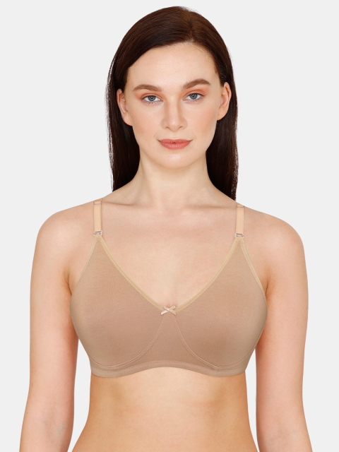 Rosaline by Zivame Beige Full Coverage T-shirt Bra - RO1037FASH0NUDE