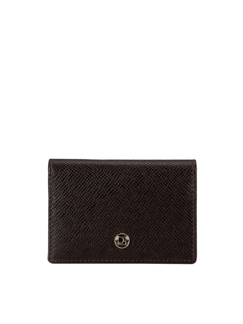 Da Milano Men Brown Solid Leather Card Holder