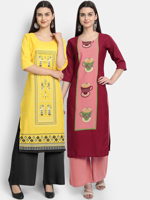 Ethnic basket Women Multi Ethnic Motifs Embroidered Flared Sleeves Thread Work Crepe Kurta
Ethnic basket Women Multi Ethnic Motifs Embroidered Flared Sleeves Thread Work Crepe Kurta