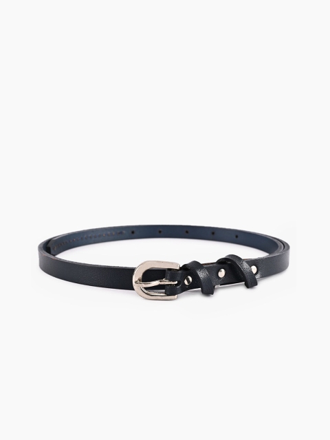 BuckleUp Women Black Leather Belt