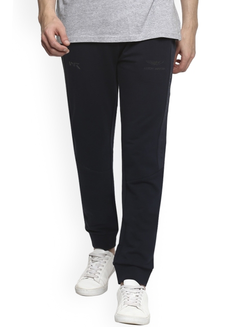 HACKETT LONDON Men Navy Blue Solid Cotton Straight-Fit Joggers
