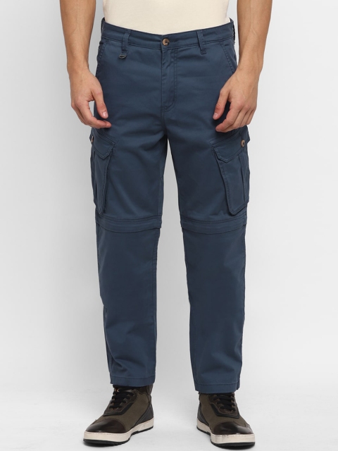 Royal Enfield Men Blue Cargos Trousers