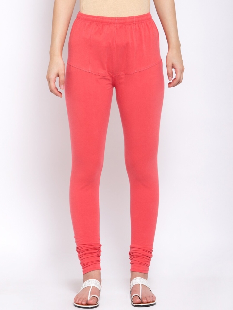 Klotthe Women Peach Cotton Legging