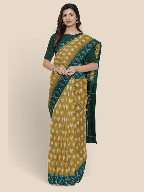 Kalamandir Olive & White Pure Cotton Saree
Kalamandir Olive & White Pure Cotton Saree