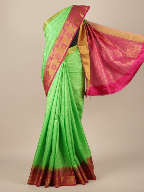 Pothys Green Woven Design Jute Silk Saree