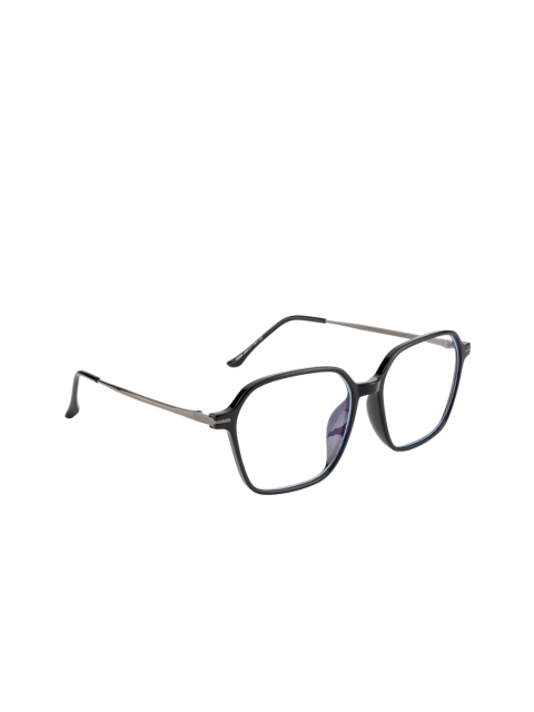 Ted Smith Unisex Black & Grey Full Rim Square Frames