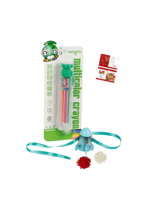 PASSION PETALS Passion Petals Crayon Pen With Sharpener Rakhi, Roli, Chawal & Card, Blue
PASSION PETALS Passion Petals Crayon Pen With Sharpener Rakhi, Roli, Chawal & Card, Blue