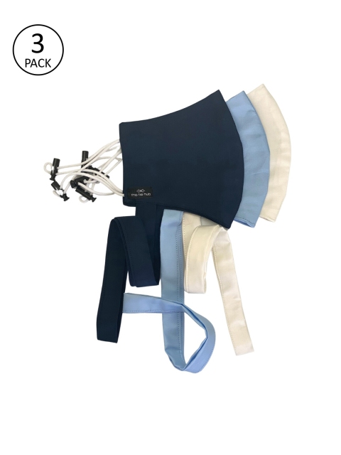 The Tie Hub Unisex Pack of 3 Solid 2-Ply Reusable Pure Cotton Cloth Mask With Neckband, Blue
The Tie Hub Unisex Pack of 3 Solid 2-Ply Reusable Pure Cotton Cloth Mask With Neckband, Blue