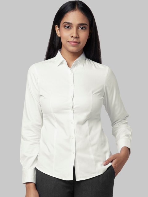 Park Avenue Woman Women White Casual Shirt