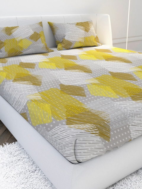 MAYFAIR HOMES LONDON Grey & White Geometric 144 TC Queen Bedsheet with 2 Pillow Covers
MAYFAIR HOMES LONDON Grey & White Geometric 144 TC Queen Bedsheet with 2 Pillow Covers
