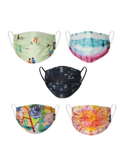 LIVE IT SAFE Kids Pack Of 5 Printed 4-Ply Cotton Reusable Anti-Pollution Cloth Face Masks, Green
LIVE IT SAFE Kids Pack Of 5 Printed 4-Ply Cotton Reusable Anti-Pollution Cloth Face Masks, Green
