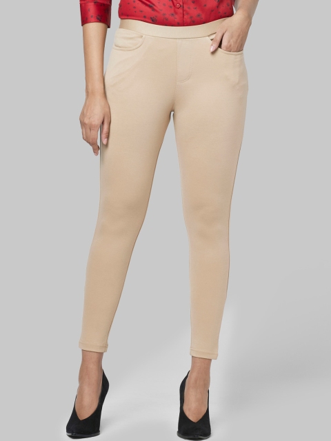Park Avenue Woman Beige Regular Trousers