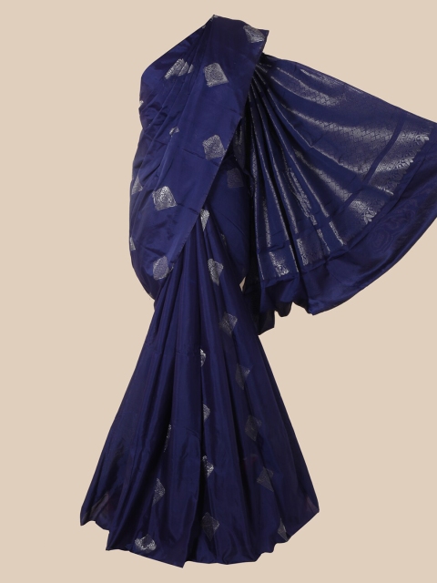 Pothys Blue Woven Design Silk Cotton Saree