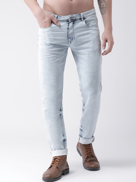 Rex Straut Jeans Men Blue Tapered Fit Jeans