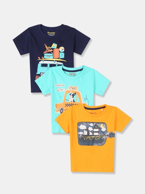 Donuts Boys Multi 3 Printed Applique T-shirt