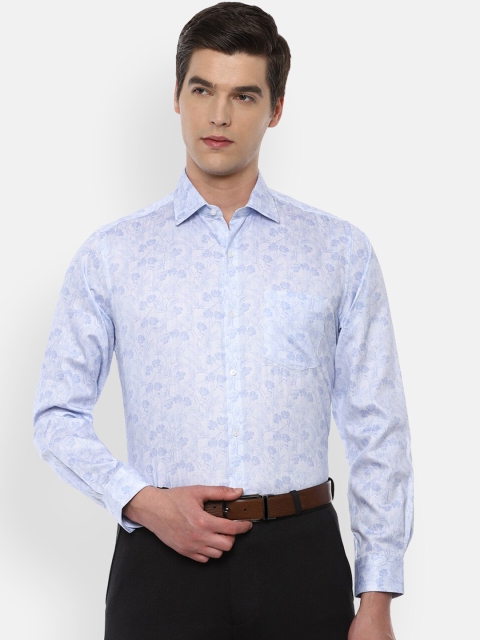 Van Heusen Men Blue Floral Printed Formal Shirt