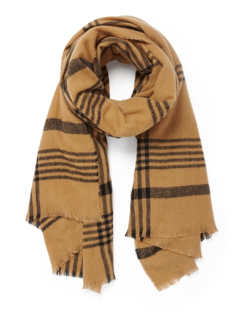 Forever New Women Brown & Black Checked Scarf