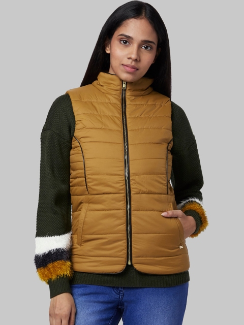 Park Avenue Woman Women Mustard Crop Padded Jacket