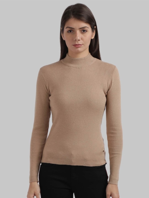 Parx Women Brown Acrylic Pullover