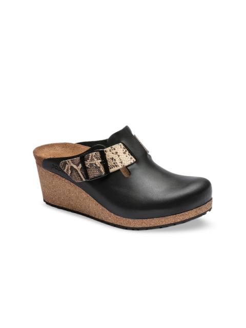 Birkenstock Women Fanny Black Narrow Wedges