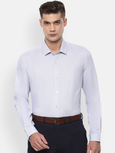 Louis Philippe Men Blue Slim Fit Formal Shirt