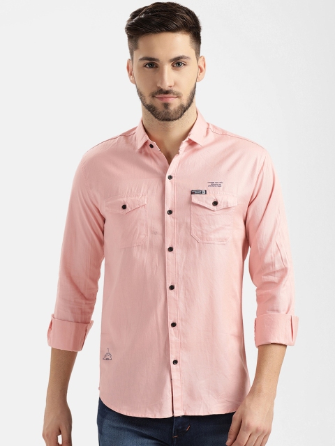 V2 Value & Variety Men Pink Casual Shirt