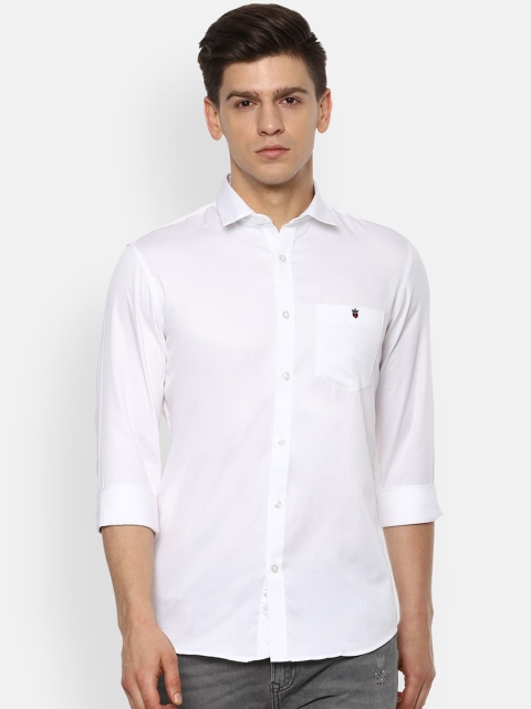 Louis Philippe Jeans Men White Slim Fit Casual Shirt