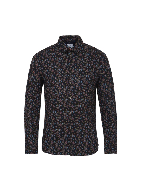 PS By Paul Smith Men Navy Blue Printed Casual Shirt