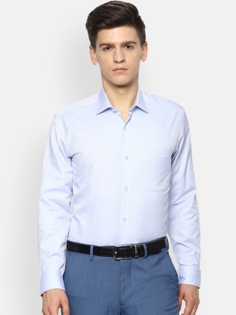 Louis Philippe Men Blue Slim Fit Striped Casual Shirt