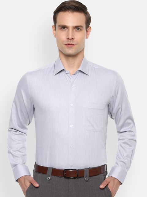 Louis Philippe Men Grey Slim Fit Casual Shirt