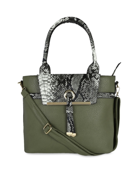 KLEIO Olive Animal PU Structured Handheld Bag