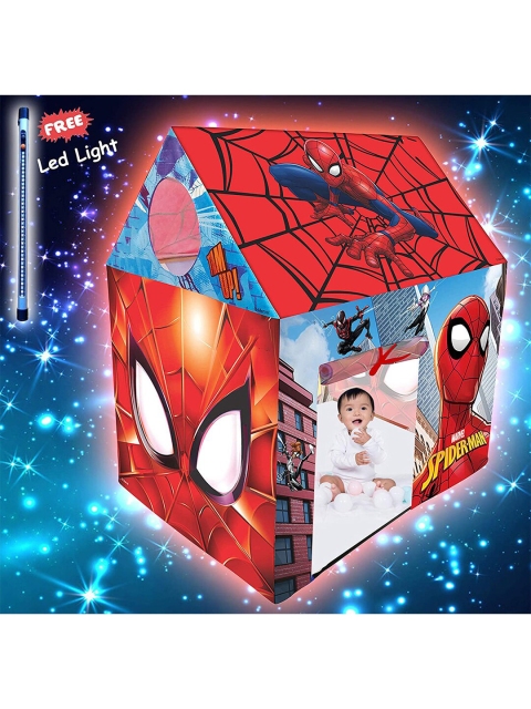 ITOYS Kids Spider Man Printed Water Proof Light Weighted Jumboo Size Play Tent House, Red