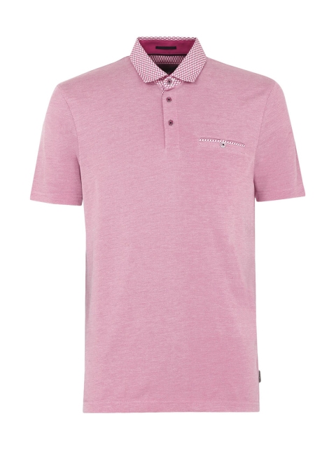 Ted Baker Men Pink Polo Collar T-shirt