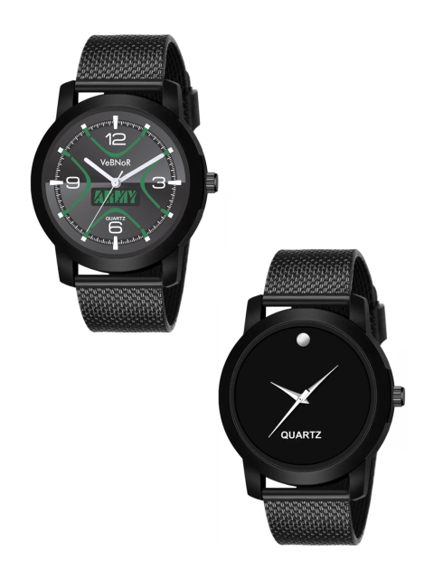 VeBNoR Boys Black Dial & Regular Style Straps Analogue Watch-WT 183 ARMY - 494 BLACK