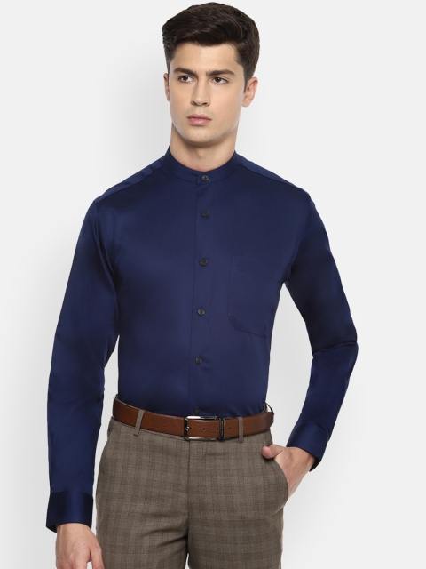 Louis Philippe Men Navy Blue Casual Shirt