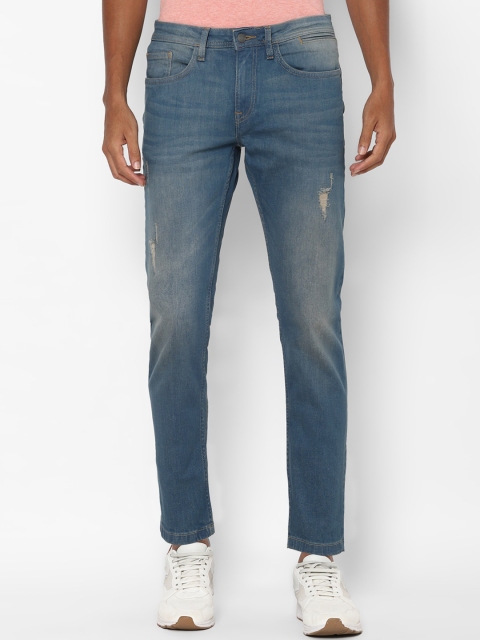 Solly Jeans Co Men Blue Slim Fit Low Distress Light Fade Jeans