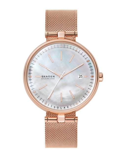 SKAGEN Women Cream-Coloured Dial & Rose Gold-Plated Analogue Kinetic Watch SKW2980
SKAGEN Women Cream-Coloured Dial & Rose Gold-Plated Analogue Kinetic Watch SKW2980