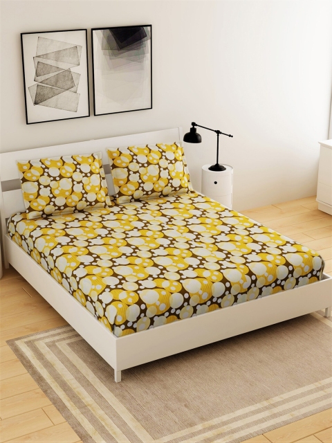 Salona Bichona Yellow & Olive Green Geometric 144 TC Queen Bedsheet with 2 Pillow Covers
Salona Bichona Yellow & Olive Green Geometric 144 TC Queen Bedsheet with 2 Pillow Covers