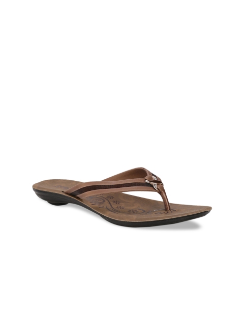 Bata Women Brown Ethnic Open Toe Flats
