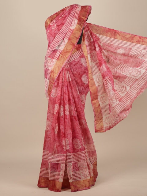 Pothys Pink Ethnic Motifs Saree