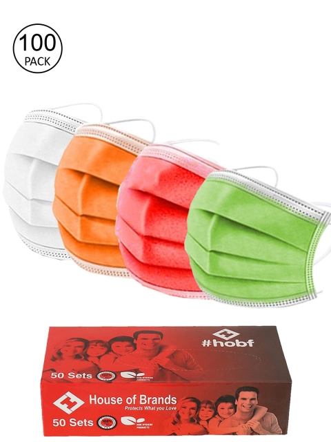 Swiss Design Multicoloured Pack Of 100 3-Ply Anti Polluction Ultrasonic Outdoor Mask, Multi
Swiss Design Multicoloured Pack Of 100 3-Ply Anti Polluction Ultrasonic Outdoor Mask, Multi
