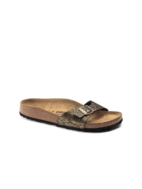 Birkenstock Women Madrid Gold-Toned Open Toe Flats