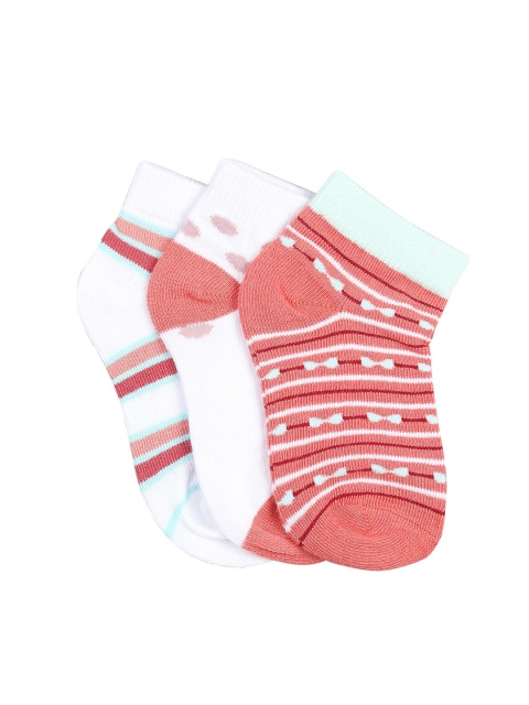 Pantaloons Junior Girls Pack Of 3 Assorted Ankle-Length Socks