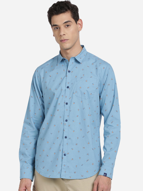 Breakbounce Men Blue Slim Fit Printed Casual Shirt 
Breakbounce Men Blue Slim Fit Printed Casual Shirt
