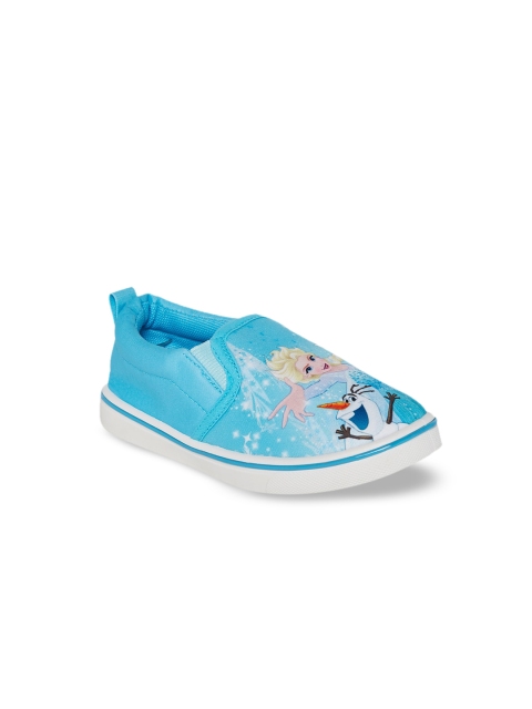 Pantaloons Junior Girls Elsa Blue Leather Sneakers